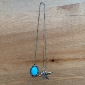 American Eagle Turquoise Silver Necklace